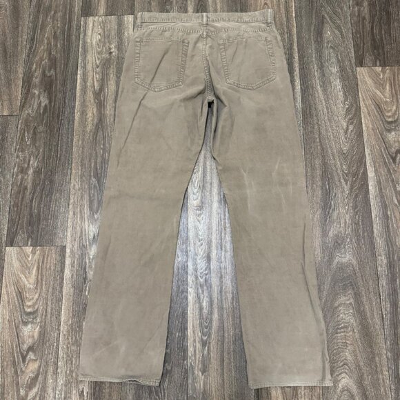 J Crew Corduroy Pants Men's 33x32 Brown Khaki Slim Straight 5-Pocket Preppy - Picture 4 of 6
